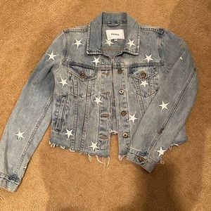 Star embroidered jean jacket